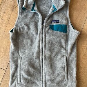 Patagonia Fleece Vest in Gray and Teal
